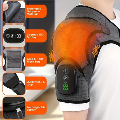 ShoulderEase Cordless Electric Shoulder Massager with Heat & Vibration Therapy
