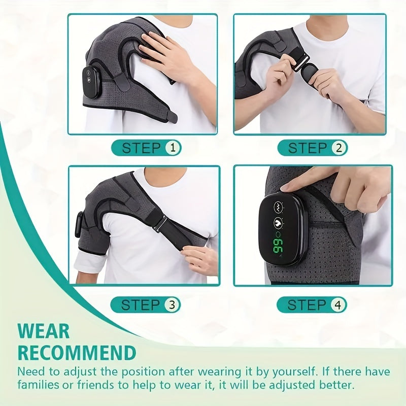 ShoulderEase Cordless Electric Shoulder Massager with Heat & Vibration Therapy